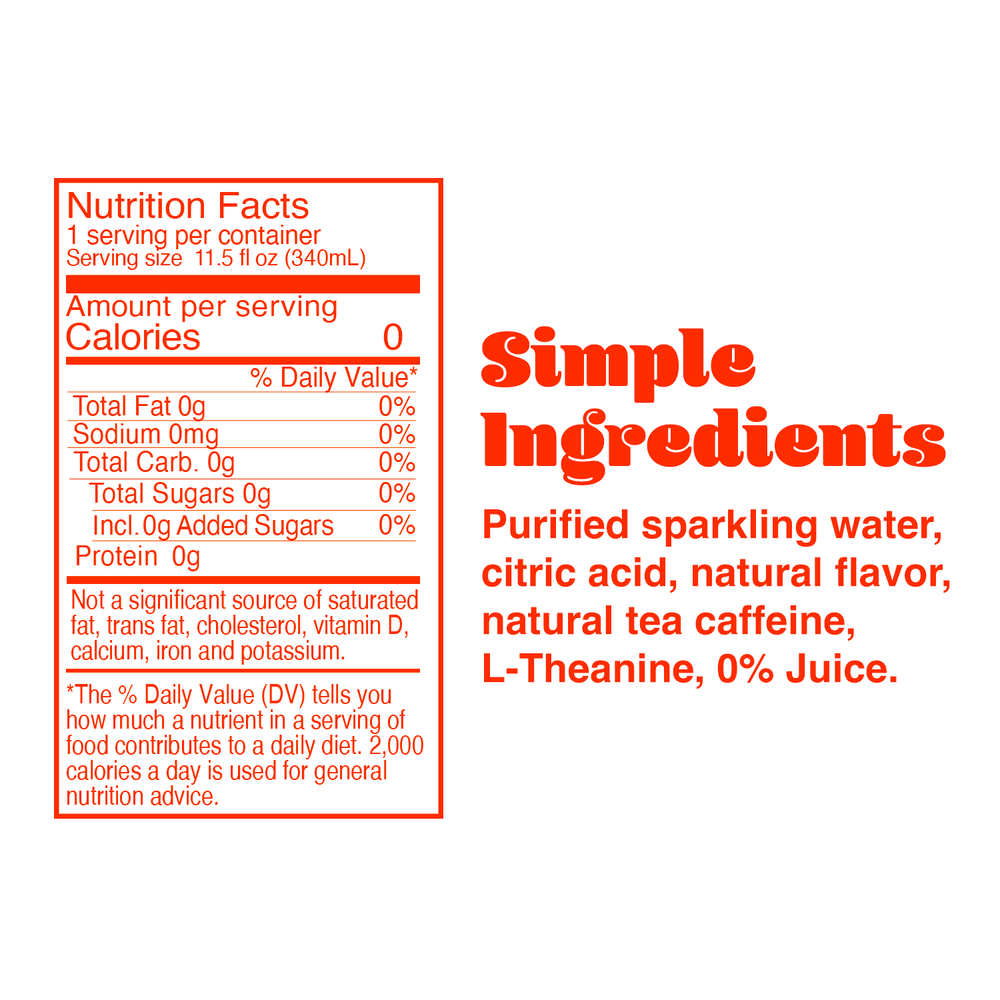 Blood Orange Caffeinated Sparkling Water